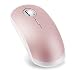 Produktbild meridy Bluetooth Maus Tragbare Mobile Drahtlose Mäuse Wiederaufladbare Maus Stille Kabellose Optische Mäuse für Windows, Android, Mac OS, Linux, Roségold