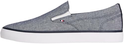 Tommy Hilfiger Harlem Core II Slip On Chambray FM0FM05819 Low Top, Blu (Desert Sky), 42