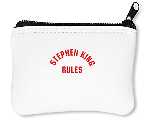 Preisvergleich Produktbild Stephen King Rules Cool Fan Reißverschluss-Geldbörse Brieftasche Geldbörse