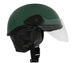 Western Era Stylish Lovable Half Face Helmet for Kids || Baby Safety and Comfort || (3-12 Years) (Green Glossy)