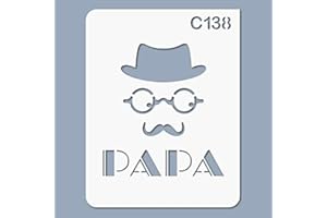 DECOPOCHOIRS Pochoir papa - Taille XS feuille 94x121 mm