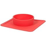 foofu Hunde Fressnapf aus antibakteriellem Silikon, Futternapf - Rutsch und Kippsicher - mit Napfunterlage -pink 800ml