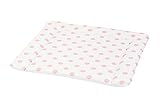 Wickelauflage 77 x 73 cm für 80 cm breiten Ikea-Kommoden Wickelaufsatz (z. B. VÄXLA und VIKKLA) Ausf. PUNKTE ROSA - 3