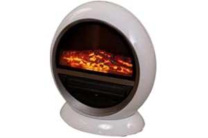 Marco Paul Interiors Cheminée électrique Traditionnelle à Effet de Flamme, Chauffage Autonome, Chauffage de pièce Portable, brûleur à bûches en Bronze décoratif pour la Maison, Le Chauffage