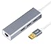 Produktbild HermosaUKnight USB 3.0 Teiler auf RJ45 Netzwerkschnittstelle 3.0 Gigabit Kabel Netzwerkkarte Silber