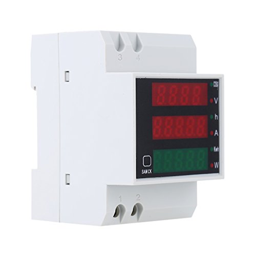 KKmoon 200-450V Multifunktionale Amperemeter Digitale DIN Schiene Strom Stromamperemeter Voltmeter Anzeige Gerät Leistungsmesser - 7