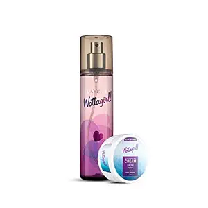 Layerr Wottagirl Secret Crush Body Splash for women 135ml with Wottagirl Moisturizing Cream For all Skin Types 50gm