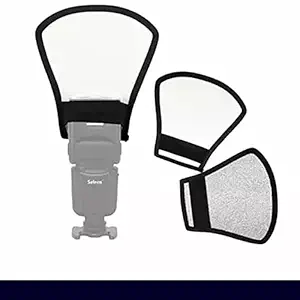 TANISA Enterprises Mini Silver White Flash Diffuser Reflector for Camera