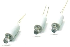 POPESQ® #A2556 Lot de 3 ampoules LED 5 mm haute puissance 117 mW 1,2 V 20 000 mcd Blanc