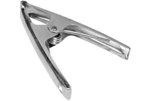 JIMENA Y SUS COSAS Juego de 12 Pinzas de resorte. Abrazaderas de sujeción con resorte amplia apertura de mordaza. Pinzas tensoras con elevada fuerza de sujeción. (PINZAS METAL 160 MM) Fabricado en Europa…