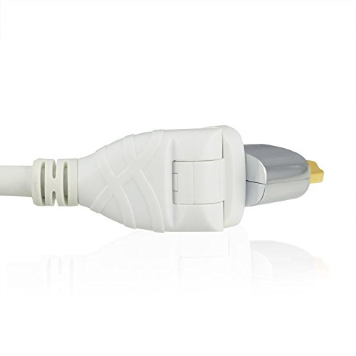 Mackuna Flex Plus 0.5M (0.5 Meter) Erweiterungskabel HDMI mit drehbaren Stecker – Audio – Video **24K Gold** mit Ethernet (Neueste Version 2.0 / 1.4a 21Gbps) 1080p, 4k2k, PS4, XBOX ONE, DVD, Blu-ray, SKY HD, UHD, FULL HD LCD, Plasma & LED TV, 3D TV, ARC, Dolby TrueHD Audioübertragung - 5