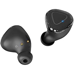 ZOVER Écouteurs sans Fil Bluetooth 5.0, Casque Bluetooth Écouteurs IPX7 Imperméable avec Hi-FI Stéréo Intégré CVC 8.0 Écouteurs Micro à Annulation de Bruit avec Chargeur Portable - Noir