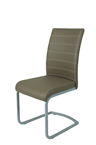 Preisvergleich Produktbild ROLLER Schwingstuhl SINA - taupe - Kunstleder