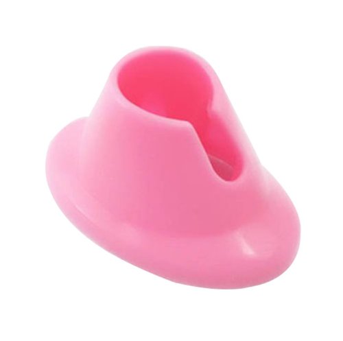 LHWY Lots 2 Pro White Rubber Bottle Holder For Nail Art Varnish Polish Seat Tool New (Pink)