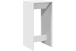 vidaXL Mesa Alta de Bar Madera de ingeniería Blanca 51x50x103,5 cm