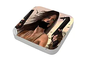 GADGETS WRAP Printed Vinyl Top Only Skin Sticker Decal for Apple Mac Mini - Girl Bang