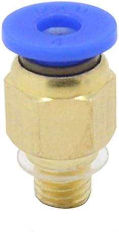 Qipang 5PCS PC4-M6 Male Thread Push to Connect Pneumatic Quick Plug Hot Head Hot End Trachea Connector Brass 1.75mm Inlet For PTFE Tube 3D Printer Connector