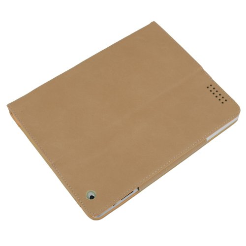 Madcase Apple iPad 4 / 3 / 2 Smart Case Etui Faux Ledertasche Hülle mit Auto Schalf und Wach Sleep-Funktion inkl. Displayschutzfolie und Stylus Touch stift – Khaki / Beige - 2