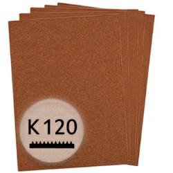 K120 Schleifpapier in 10 Bögen, 230x280mm - für Holz und Farbe
