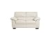 Produktbild 2-Sitzer Sofa RICA in creme Couch Couchgarnitur Wohnlandschaft Ledercouch