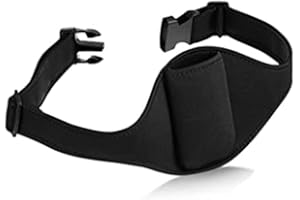 CMUYKIBU Cinturón de micrófono, profesor de fitness, bolsa de micrófono, bolsa de transporte, ajustable, neopreno, absorbente del sudor, cinturón para teatro, altavoz, negro clásico