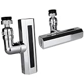 Deluxe Krom G&uuml;m&uuml;ş Perlat&ouml;r Musluk Ucu, 4 Fonksiyonlu, 360&deg; Oynar Başlıklı, Geniş Şelale Akışlı, Banyo ve Mutfak i&ccedil;in