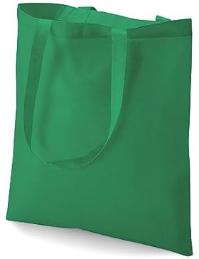 Westford Mill Cotton Shoulder tote bag in Maigrün