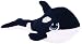 Suki Gifts Lil Peepers Fun Calypso Killer Whale Plush Toy with Silver Sparkle Accents (Small, Black/White)