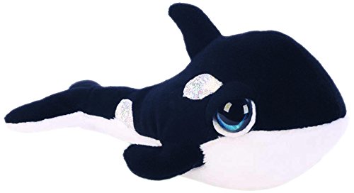 Suki Gifts Lil Peepers Fun Calypso Killer Whale Plush Toy with Silver Sparkle Accents (Small, Black/White)