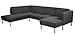 Produktbild Actona Eckcouch mit Hocker Copenhagen 15864 Polstergruppen Anthrazit L/B/H ca. 308/213/86 cm