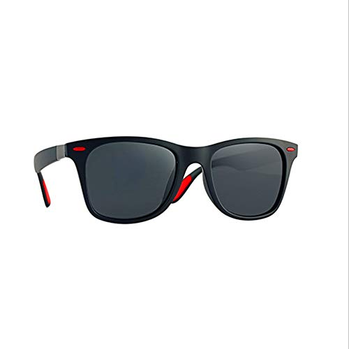 Lunettes de Soleil polarisées Homme Femme/Sports Eyewear réfléchissantes avec Sports de Plein air d'été Conduite pêche Alpinisme Lunettes de Soleil Hommes (Black Grey)