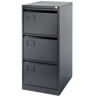 Bisley Aoc 3 Drawer Foolscap Filing Cabinet - Black