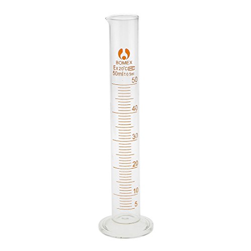 Gazechimp Glas-Messzylinder Chemielabor Messen Graduierte Professionelle 50ml - 8