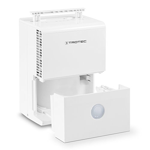 TROTEC Deshumidificador eléctrico TTK 28 E / 10L / Desagüe 2 L/Portátil/para Habitaciones de hasta 15m² / 37 m³ / Pantalla LED/Filtro de Aire/Silencioso / 270 W/Auto-Apagado/Reinicio automático