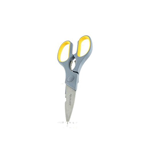 Westcott E-30486 00 Titanium Super Softgrip Multifunktionsschere, 21 cm, grau-gelb - 2