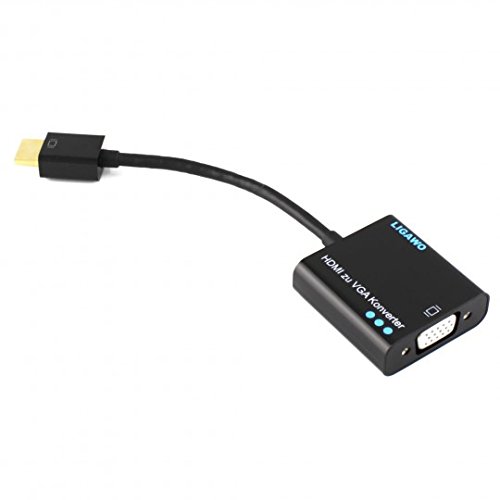 Ligawo ® HDMI VGA Konverter Converter Wandler Adapter Kabel digital zu analog - HDCP, 1080p, 1:1, DAC - Adapterkabel von HDMI zu VGA ideal für Computer, Pc Laptop, NetBook usw.