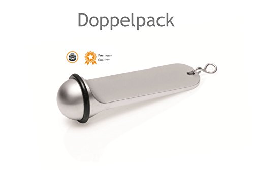 Preisvergleich Produktbild Kerafactum® - Doppelpack Schlüsselanhänger Hotelschlüssel Schlüssel Anhänger Silberoptik mit Gummiring - key tag