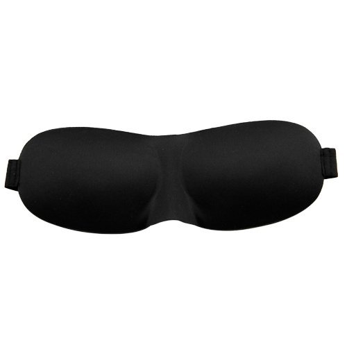 SODIAL(R) Schlafmaske Augenmaske Schlafbrille Maske Schwarz Neu - 2