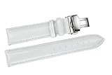 12mm Frauen-Weiß Schmale Lackleder Uhrenarmbänder / Straps Ersatz für Small Faces Faltschließe