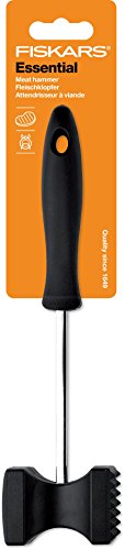 Fiskars Fleischklopfer, 19,6 x 6,9 x 4,7 cm, Stahl/Kunststoff, Essential, Schwarz, 1023792 - 3