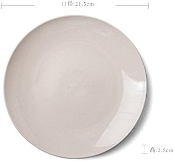 Creative ceramics disc dish dish household dessert plate location western food plate-E