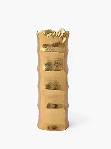 Casa Decor Golden Alchemy Flower Vase for Centerpiece, Holder, Modern Home Decor Vase