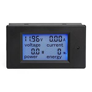 JSDL Digital Multimeter DC 6,5-100V 20A Spannung Monitor Energie Meter DC Volt Endstufe testen Gauge Monitor LCD Blau Hintergrundbeleuchtung Digitalanzeige mit integrierten Shunt