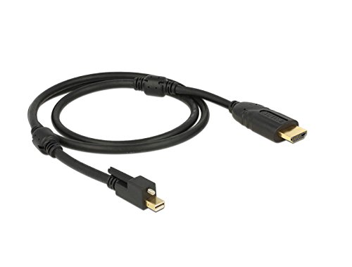 DELOCK Kabel mini Displayport 1.2 Stecker mit Schraube> HDMI Stecker 4K Aktiv schwarz 1 m - 2