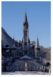 Skapulier, Motiv: Our Lady of Mount Carmel und The Sacred Heart of Jesus (zu Dt. Unsere Liebe Frau auf dem Berge Karmel & Herz Jesu), Braun - 2