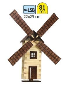 Preisvergleich Produktbild Walachia 8594036431157 - Nr. 15B Wandbild Windmühle Modellbauset, Holz
