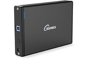 Sonnics 2TB USB 3.0 Externe Desktop Festplatten für Samsung & LG Klug TV, Schwarz