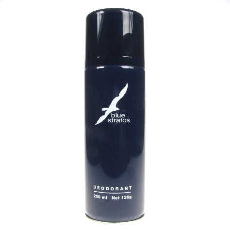 Blue Stratos Deodorant Spray 200 ml with Extra 33 Percent - Pack of 2