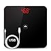 Produktbild USB Home Electronic Waage Gewicht Wiederaufladbare Präzise Temperaturanzeige LED-Anzeige (Color : Black)
