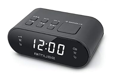 Muse M-10CR Radio Réveil Tuner FM Gris anthracite